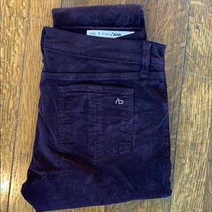 Rag and bone velvet pants